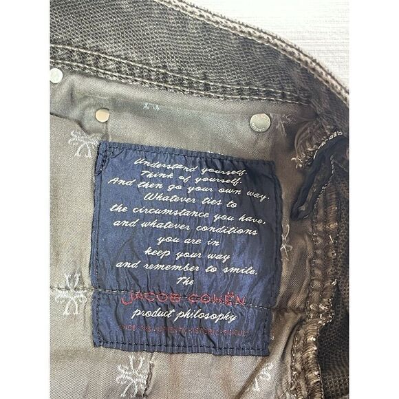 Jacob Cohen Style 688 Denim Jeans Brown Gray Mens Tag Size 33” Actual 32x28 - Picture 12 of 14